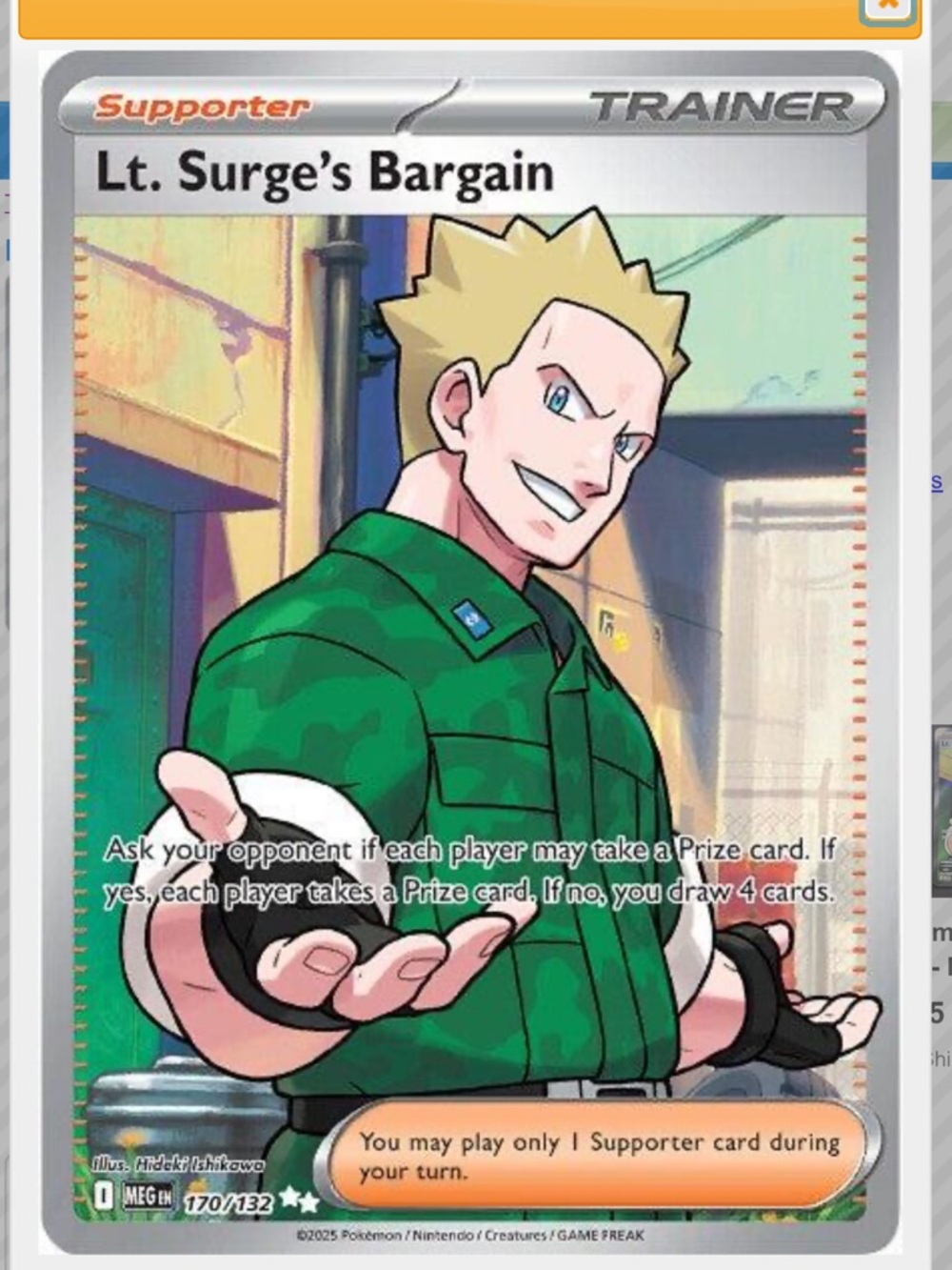 Lt. Surge's Bargain #170 Pokemon Mega Evolution